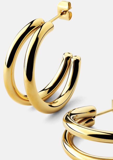 Örhänge Dual - 18k Guldpläterat