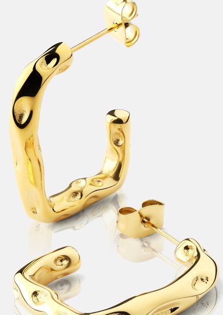 Örhänge Sculptura - 18k Guldpläterat