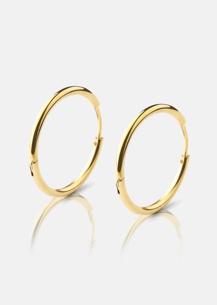Örhänge Classic Medium - 18k Guldpläterat