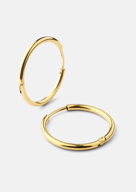 Örhänge Classic Medium - 18k Guldpläterat
