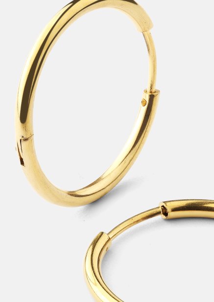 Örhänge Classic Medium - 18k Guldpläterat