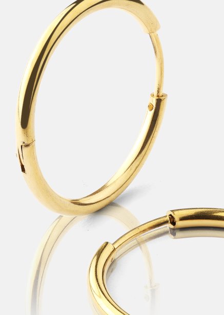 Örhänge Classic Medium - 18k Guldpläterat