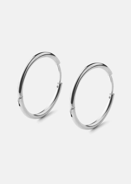 Örhänge Classic Medium - Silverpläterat