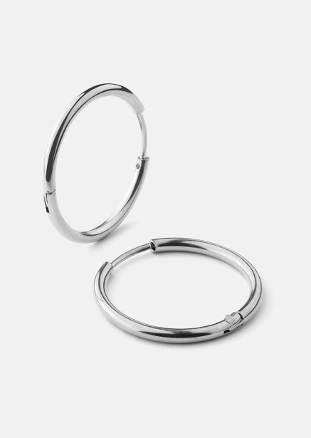 Örhänge Classic Medium - Silverpläterat