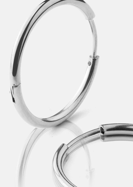 Örhänge Classic Medium - Silverpläterat