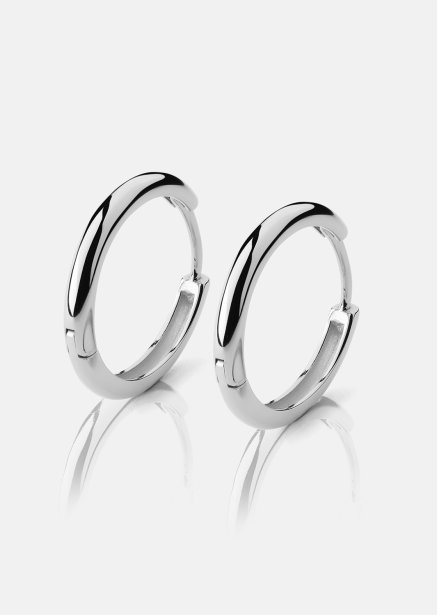 Örhänge Shine Hoops - Silverpläterat