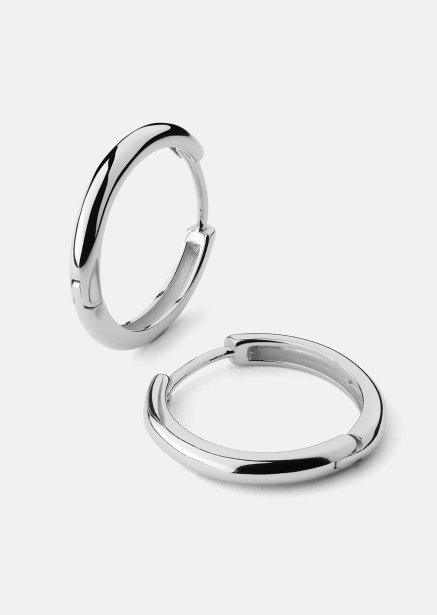 Örhänge Shine Hoops - Silverpläterat