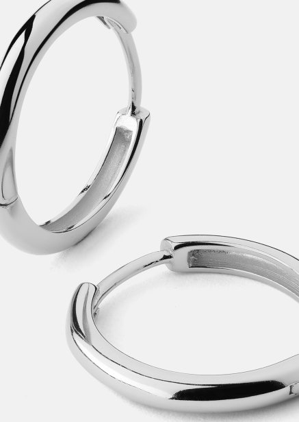 Örhänge Shine Hoops - Silverpläterat