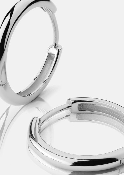 Örhänge Shine Hoops - Silverpläterat
