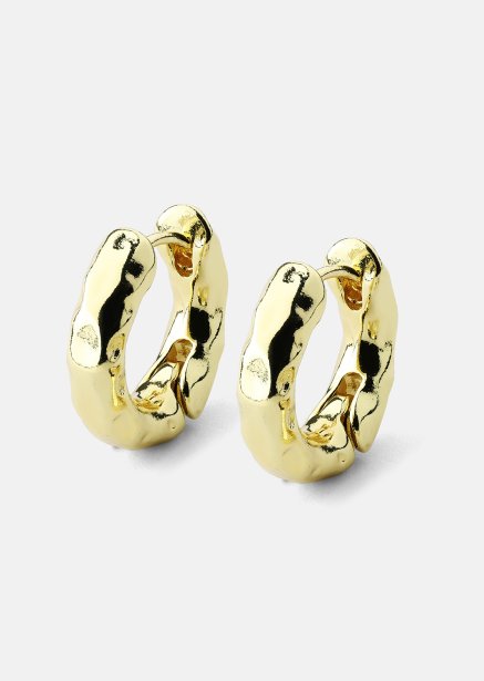 Örhänge Luxe Ripple Hoops - 18k Guldpläterat