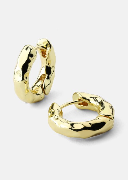 Örhänge Luxe Ripple Hoops - 18k Guldpläterat