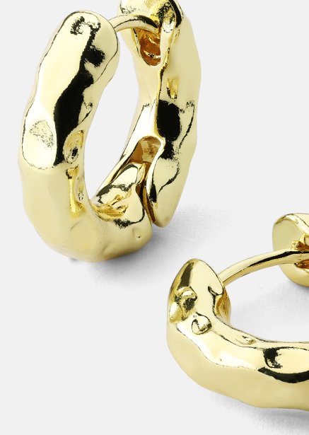 Örhänge Luxe Ripple Hoops - 18k Guldpläterat