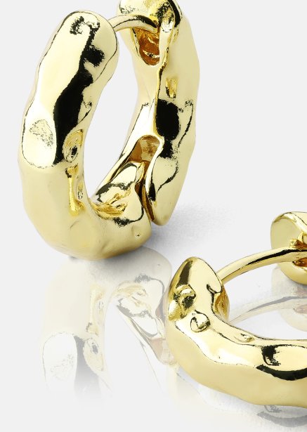 Örhänge Luxe Ripple Hoops - 18k Guldpläterat