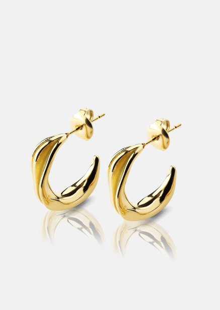 Örhängen Gleaming Flow - 18k Guldpläterade