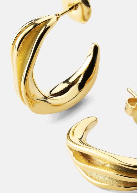 Örhängen Gleaming Flow - 18k Guldpläterade
