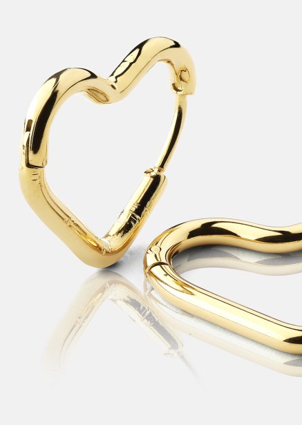 Örhänge Heart's Embrace - 18k Guldpläterat