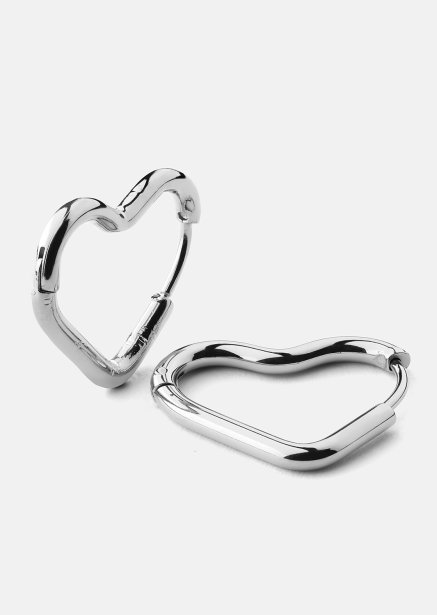 Örhänge Heart's Embrace - Silverpläterat