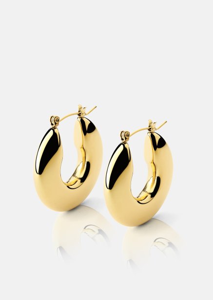 Örhänge Luna Bold Hoops - 18k Guldpläterat