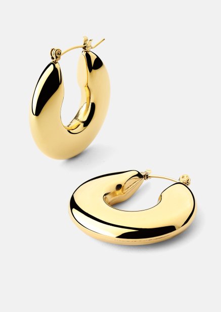 Örhänge Luna Bold Hoops - 18k Guldpläterat