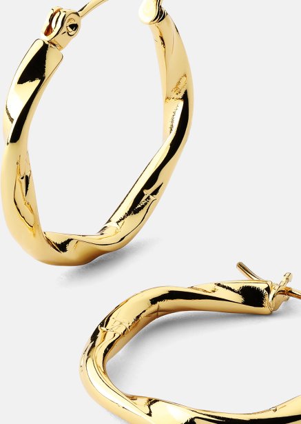 Twist Glow Hoops - 18k Guldpläterade Örhängen
