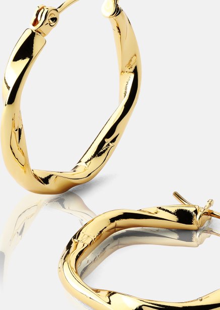 Twist Glow Hoops - 18k Guldpläterade Örhängen