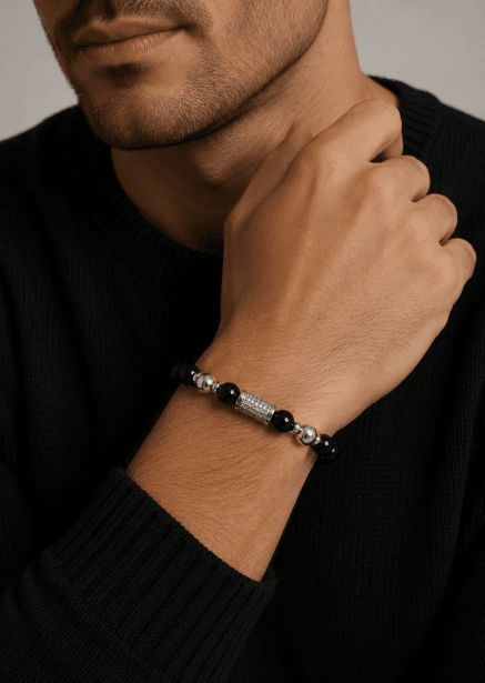 Pärlarmband Obsidian Valor