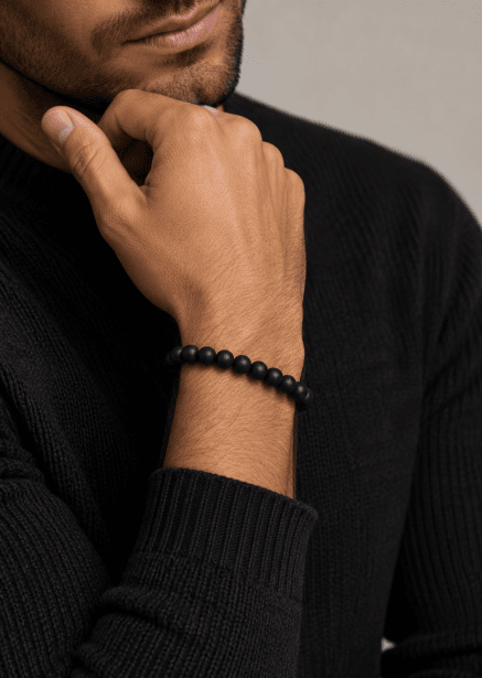 Pärlarmband Obsidian Whisper