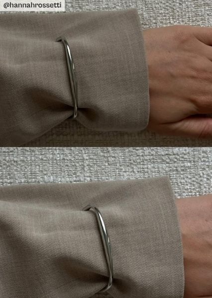 Armband Flow Cuff - Silverpläterat