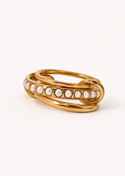 Ring Stacked Pearl - 18k Guldpläterad