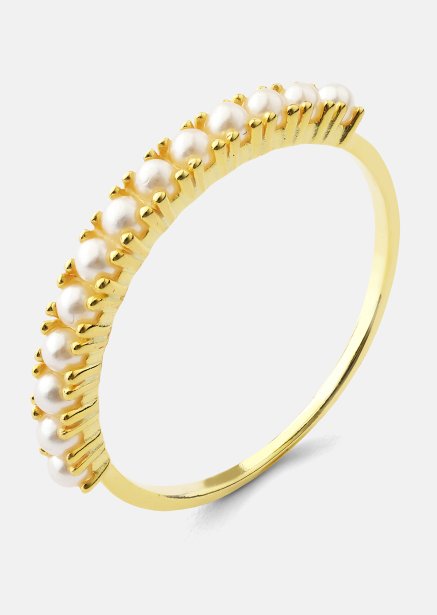 Golden Pearl Serenity Ring - 18k Guldpläterad