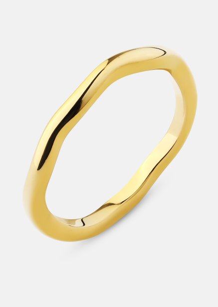 Ring Wave Gold- 18k Guldpläterad