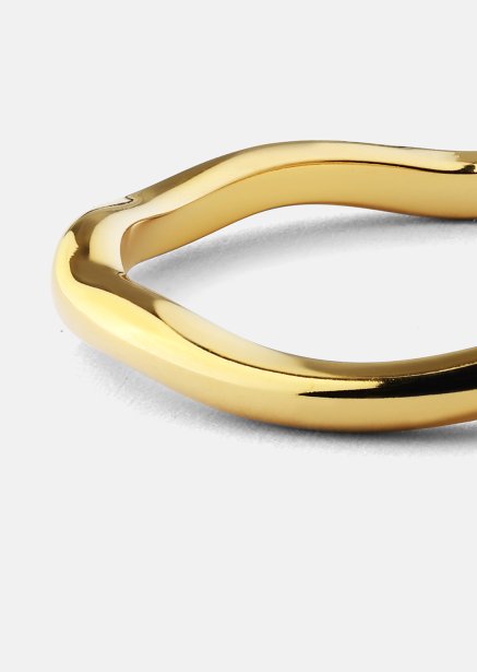 Ring Wave Gold- 18k Guldpläterad