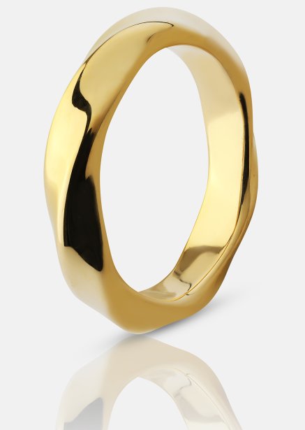 Ring Swirl - 18k Guldpläterad