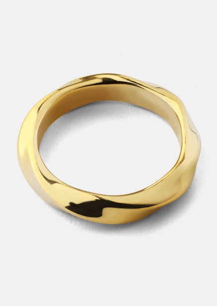 Ring Swirl - 18k Guldpläterad