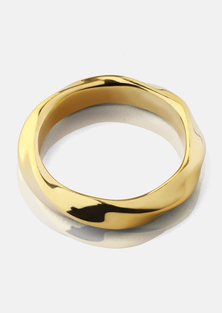 Ring Swirl - 18k Guldpläterad