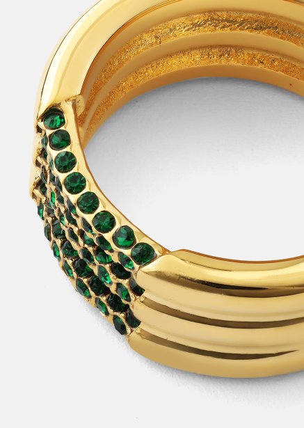 Ring Green Lumière- 18k Guldpläterad