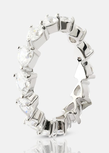 Bezel Ring - Silverpläterad
