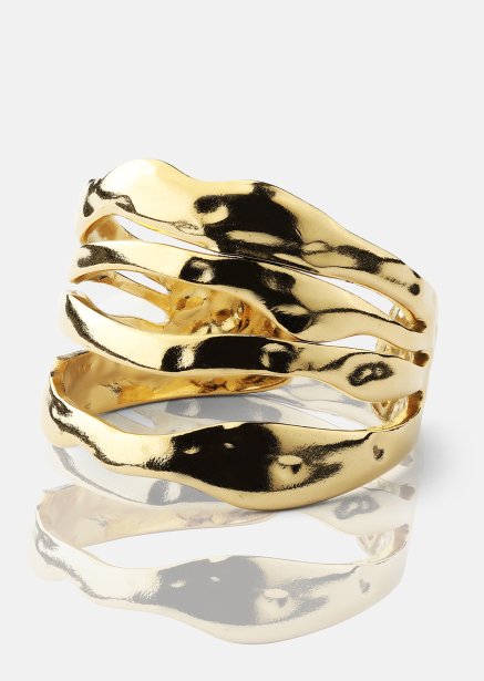 Ring Wave - 18k Guldpläterad
