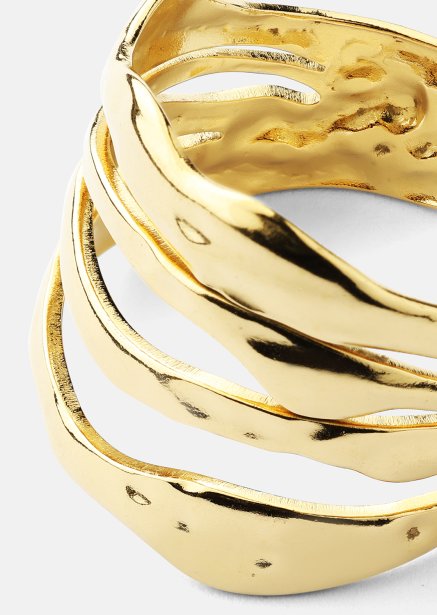 Ring Wave - 18k Guldpläterad