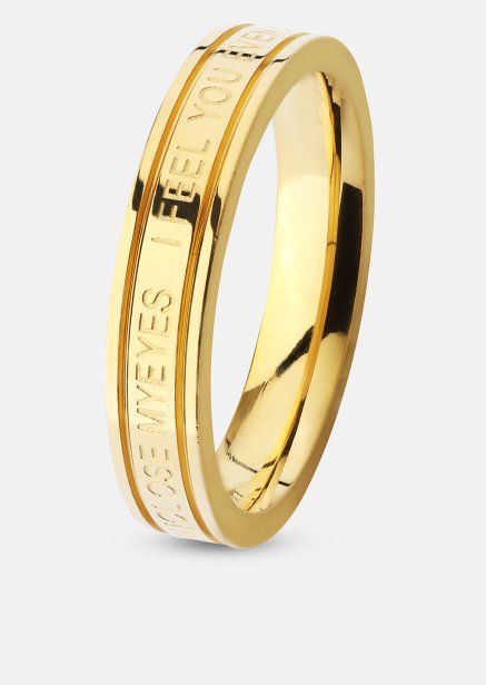 Ring Plain Link - 18k Guldpläterad