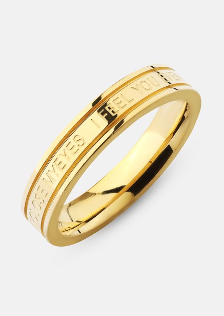 Ring Plain Link - 18k Guldpläterad