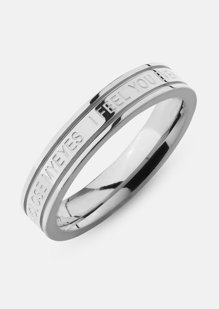 Ring Plain Link - Silverpläterad