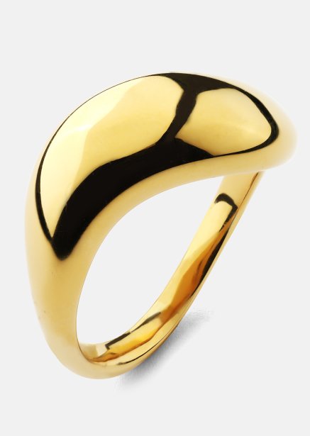 Ring Soft Curve - 18k Guldpläterad