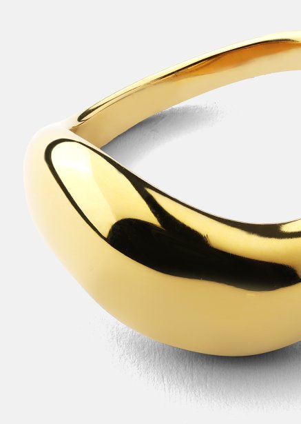 Ring Soft Curve - 18k Guldpläterad