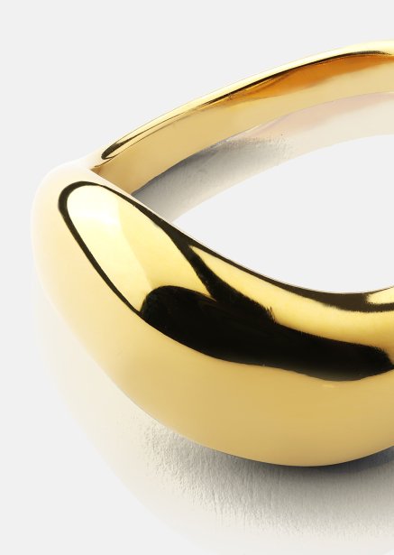 Ring Soft Curve - 18k Guldpläterad