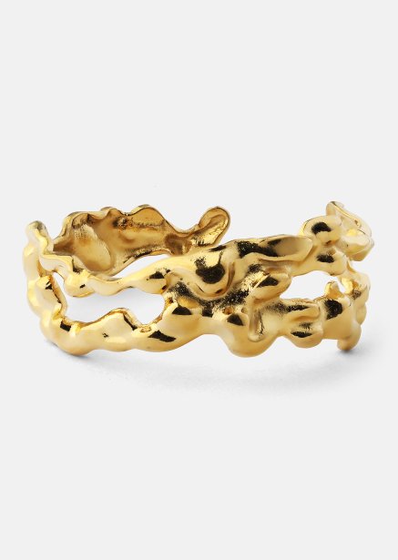 Ring Molten Wave - 18k Guldpläterad