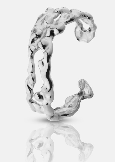 Ring Molten Wave - Silverpläterad