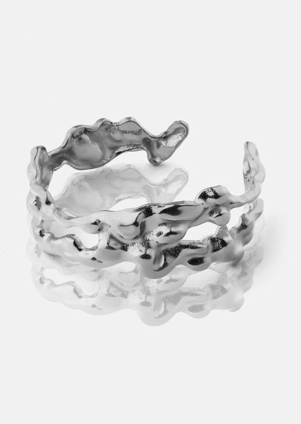 Ring Molten Wave - Silverpläterad