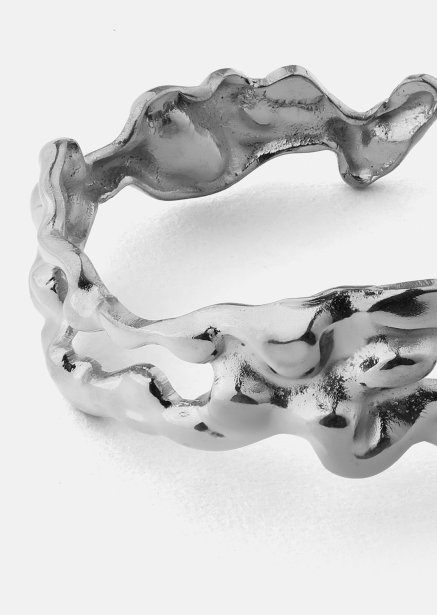 Ring Molten Wave - Silverpläterad