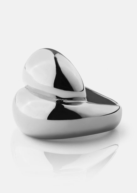 Ring Bold Flow - 18k Silver Plated